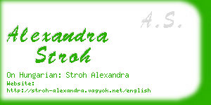 alexandra stroh business card